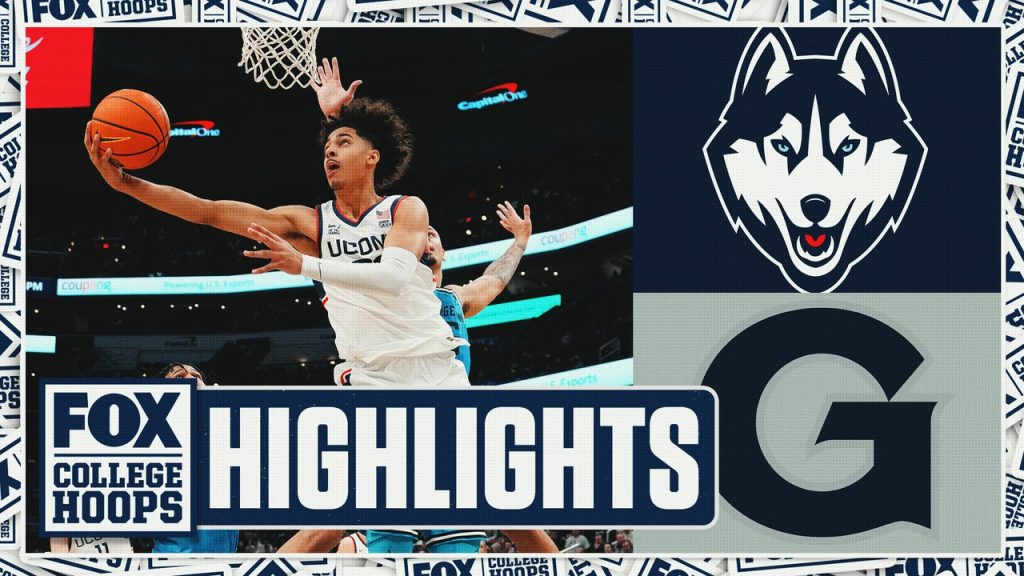 رقم 9 UConn Huskies ضد Georgetown Hoyas أبرز الأحداث | حلقات كلية فوكس