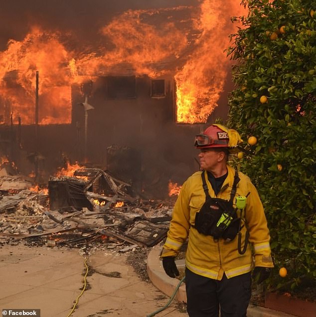 كان مارودي ، الذي خدم لمدة 30 عامًا مع Cal Fire ، أحد آلاف رجال الإطفاء الذين حاربوا نيران إيتون المميتة (في الصورة) في يناير